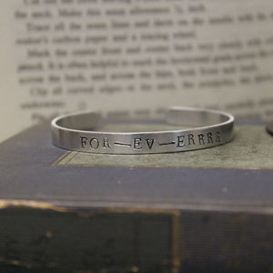 Sandlot forever handmade bracelet stamped silver